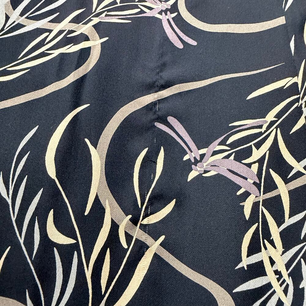 Y2K Banana Republic Silk Botanical Flowy Maxi Dress sz8 Vintage Quiet Luxury - Picture 7 of 9